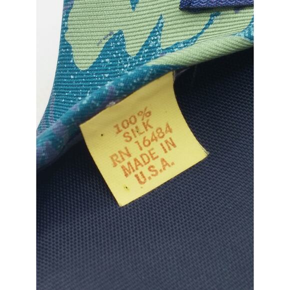 Vintage Silk Tie Brooch Artisan Made Floral Franco Baretta Pin Upcycled USA New - Picture 6 of 12